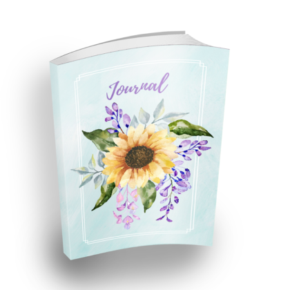 Watercolor Sunflower Blank Journal